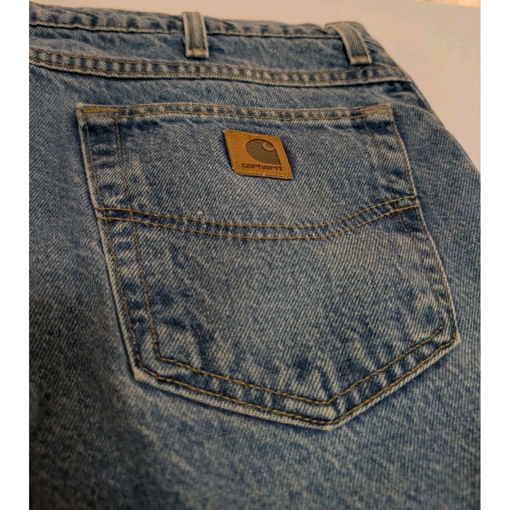 Vintage Carhartt B46DST Mens Size 40x32‎ Blue Relaxed Tapered Leg Jeans USA Made - Picture 3 of 4